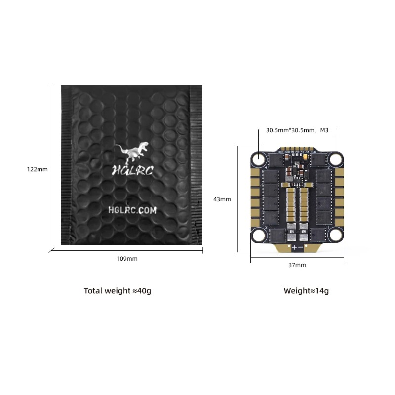 Controlador de Vuelo HGLRC 60A - Fpv Flight Controller F7 Stack 60A reseña y precio